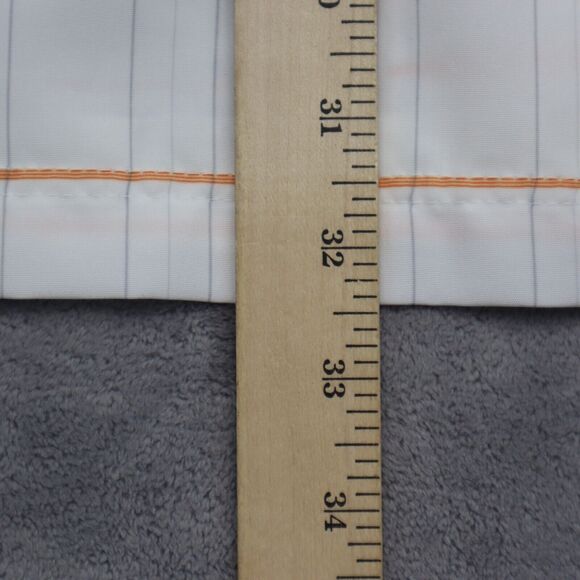 Rocawear Shirt Mens L White Orange Striped Large Spellout Short Sleeve Button Up - Picture 4 of 16